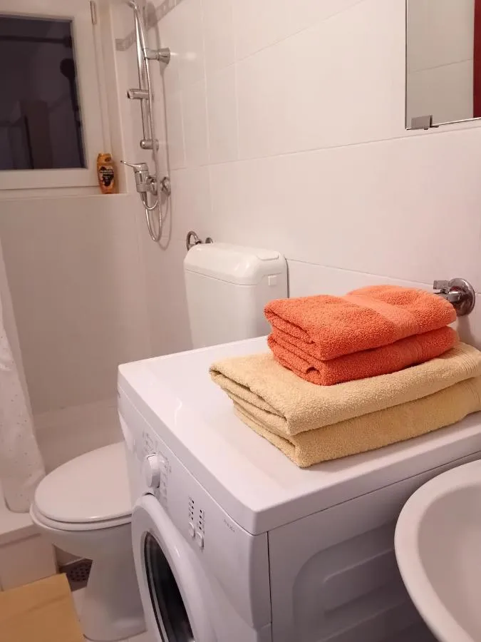 Kopalnica sobe Milu s pralnim strojem